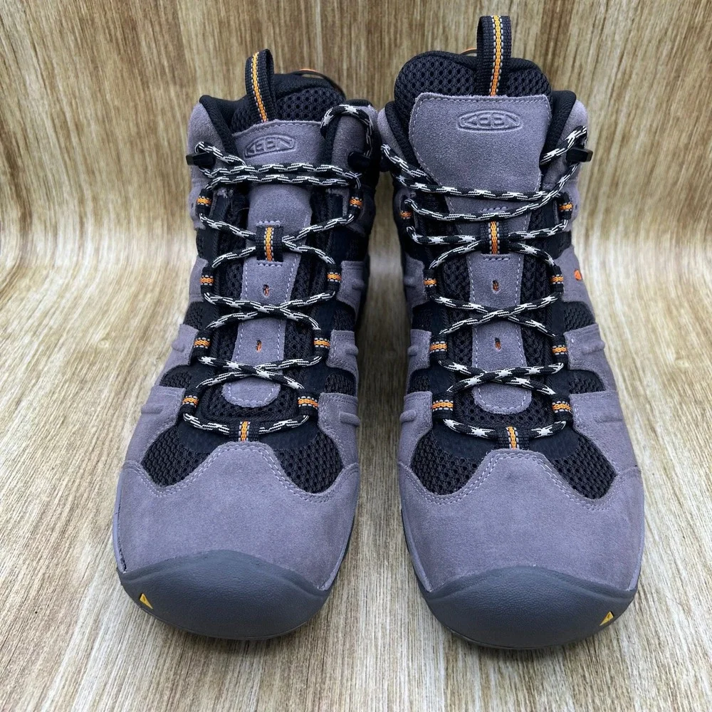 KEEN Headout Mid Hiking Shoes Men's Size 12 Grey Black Waterproof Suede NEW